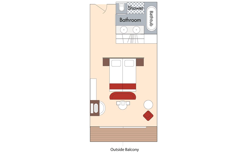 GS: Suite - Outside Balcony, 474 sq. ft.